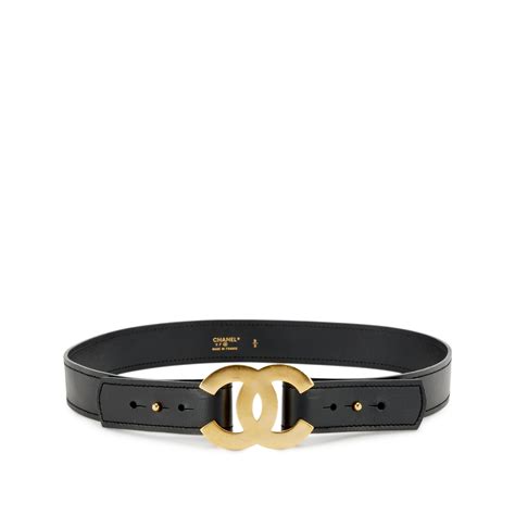 vintage balck chanel belt|chanel belt original.